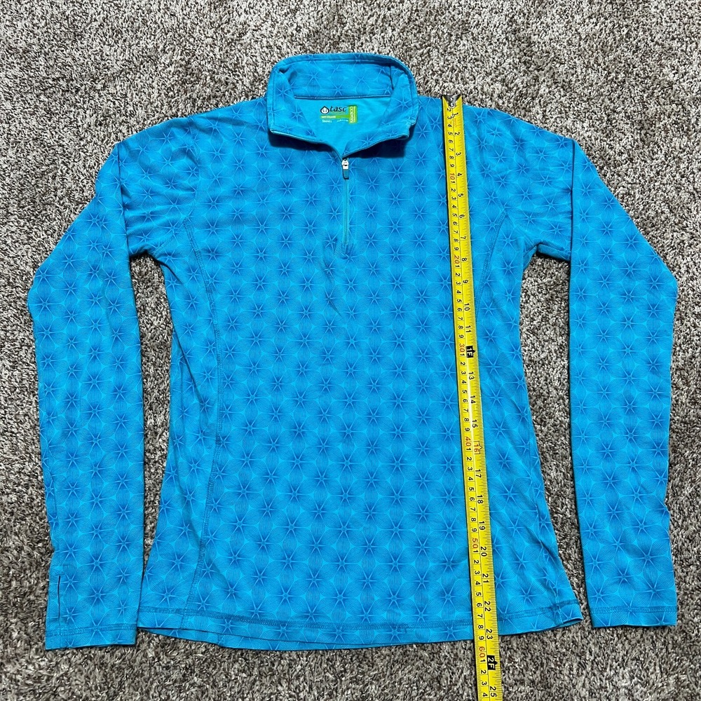 Tasc Performance Womens 1/4 Zip Bamboo Pullover Jersey Top Size Small Floral